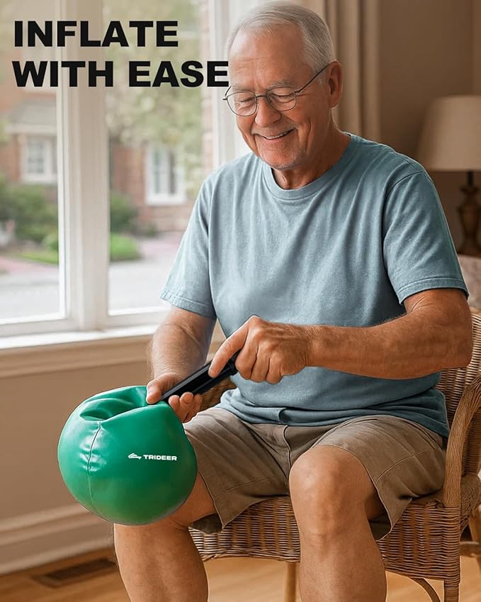 Trideer Exercise Balls Physical Therapy, 9 Inch Pilates Ball Between Knees for Physical Therapy, Mini Exercise Ball - Yoga Ball, Small Workout Balls for Core Strength and Back Support