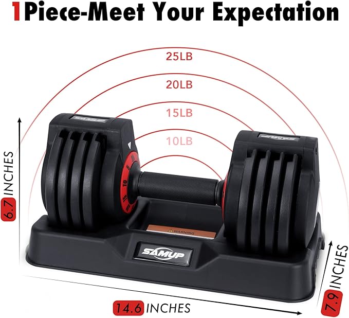 25/55 lbs Pair Adjustable Dumbbells Set, Dumbbells with Anti-Slip Metal Handle for Exercise & Fitness Fast Adjust Weight for Full Body Workout Fitness