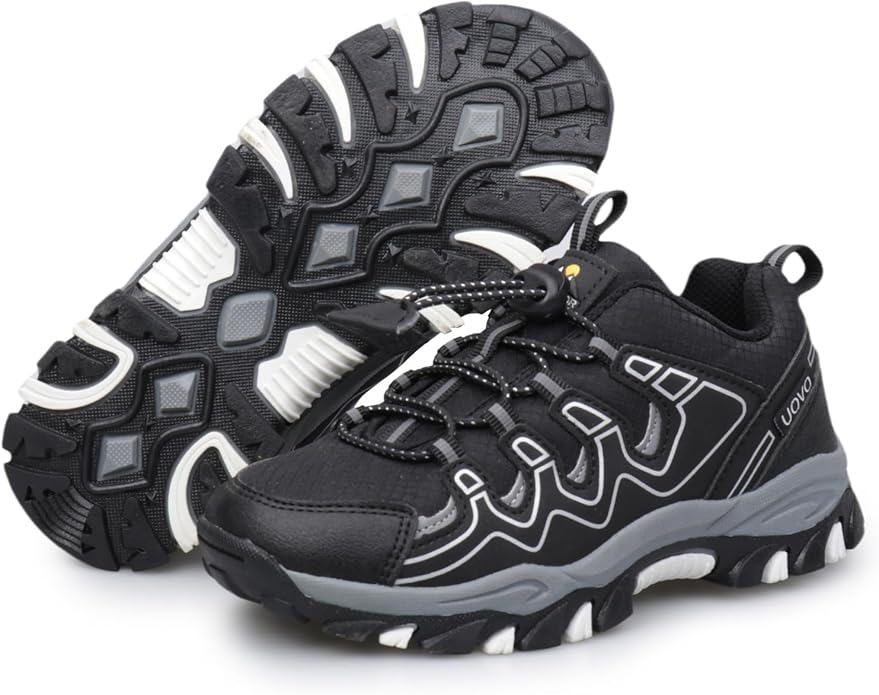 Boys Girls Hiking Trail Shoes Waterproof Slip Resistant Outdoor Trekking Walking Running Sneakers(Little/Big Kids)