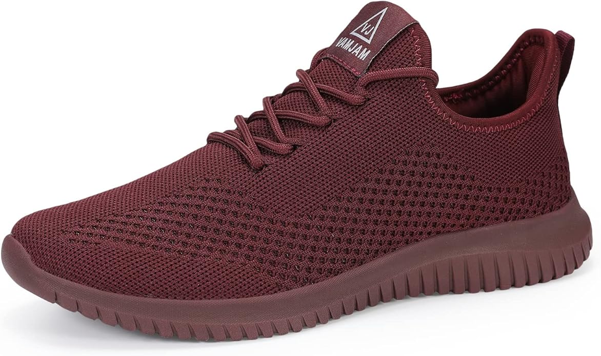 VAMJAM Men's Running Shoes Ultra Lightweight Breathable Walking Shoes Non Slip Athletic Fashion Sneakers Mesh Workout Casual Sports Shoes