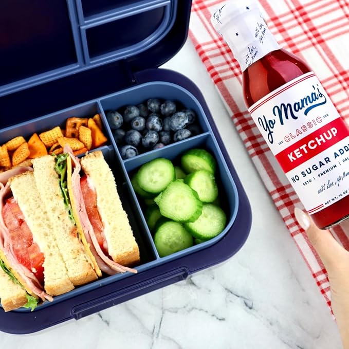 Yo Mama's Foods Keto Classic Ketchup – Pack of (4) - No Sugar Added, Low Carb, Vegan, Gluten Free, Paleo Friendly, and Made with Whole Non-GMO Tomatoes!