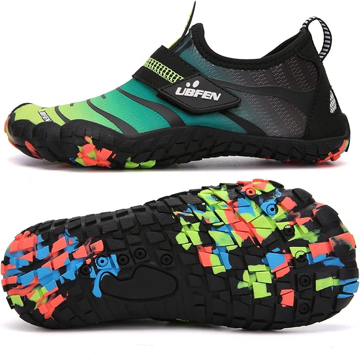 UBFEN Water Shoes for Kids Boys Girls Aqua Socks Barefoot Beach Sports Swim Pool Quick Dry Lightweight Toddler Little Big Kid