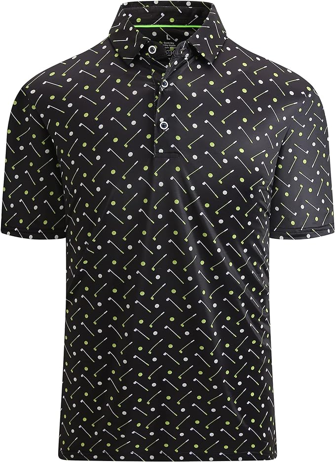 WARHORSEE Golf Polo Shirts for Men Short Sleeve Wrinkle Free 4 Way Stretch Moisture Wicking Performance Collared Tshirts