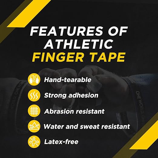 OK TAPE Athletic Finger Tape (10Rolls 450FT), Finge Wrap Tape, Extra Strong Adhesive Finger Support and Protect Tape, Hand Grip Tape for Rock Climbing, MMA, Jiu Jitsu, Volleyball, White