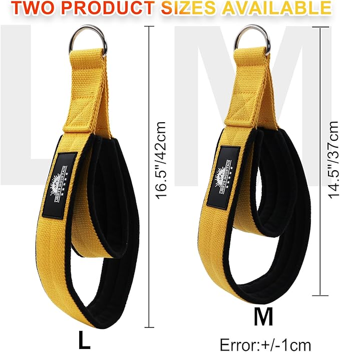 1 Pair Pilates Double Loop Straps for Reformer Fitness D-Ring Straps Handle, Yoga Exercise Accessories for Home Gym Workout