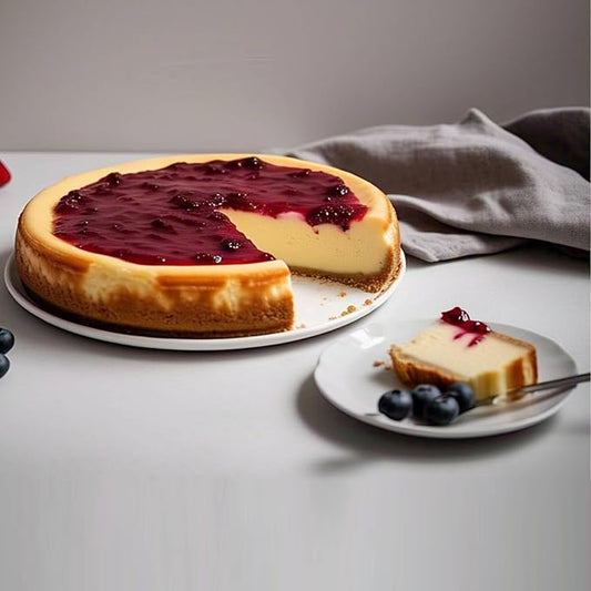 Andy Anand Sugar-Free Raspberry Cheesecake, Freshly Baked, No Preservatives, Ideal for Diabetics, 9 Inch, 2 lbs