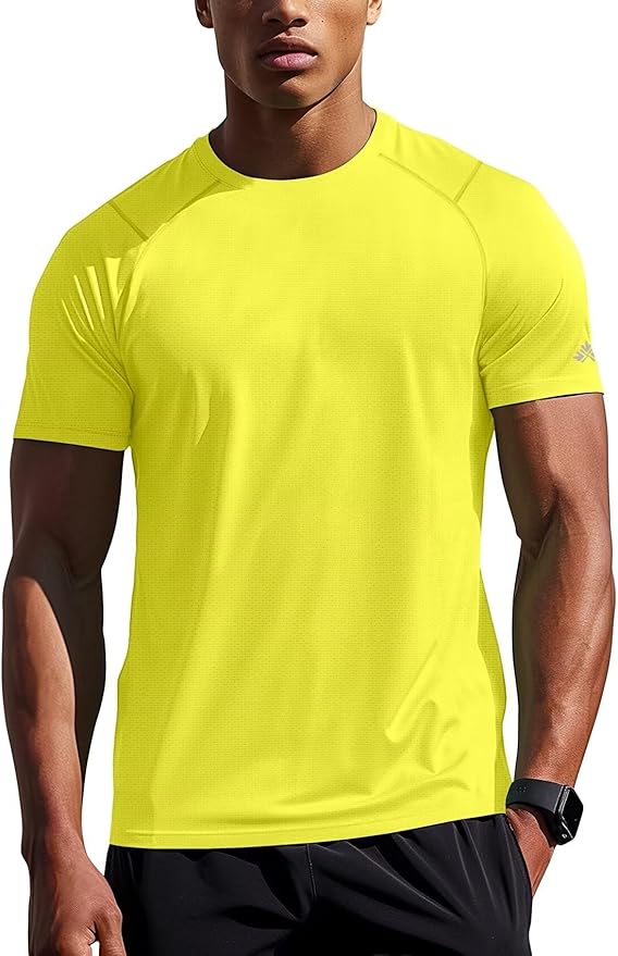 Zengjo Mens Athletic Shirts Short Sleeve Quick Dry Gym Workout Running Exercise T-Shirt Moisture Wikcing Sports Tee Top