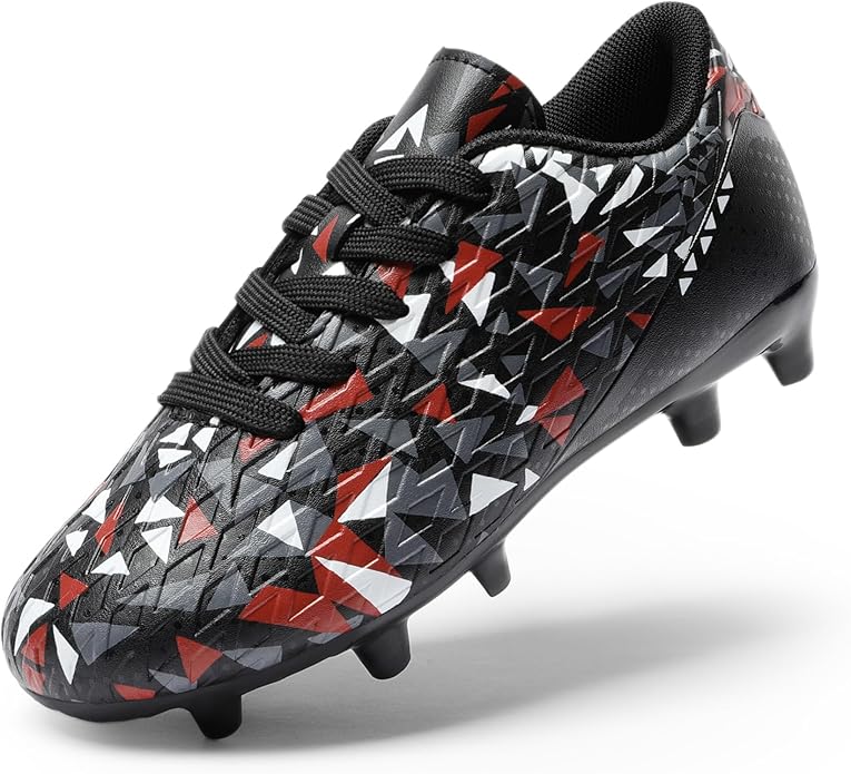 DREAM PAIRS Boys Girls Soccer Cleats Youth Firm Groud Athletic Outdoor Trainning Football Shoes for Little/Big Kid