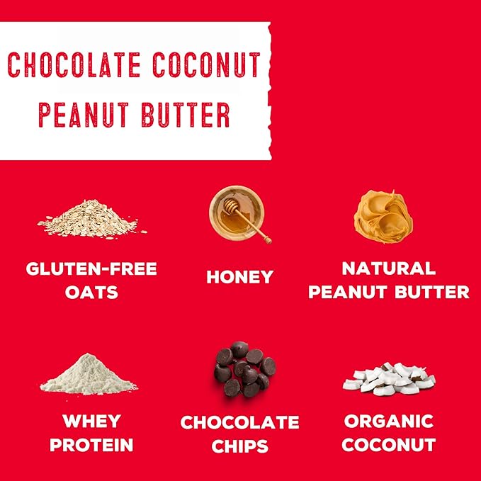 simplyFUEL Whole Food Protein Balls with Probiotics - Chocolate Coconut Peanut Butter Snacks - 8g Protein Snack - Gluten Free Energy Balls