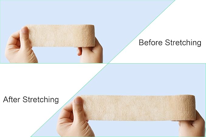 10 Pack Self Adherent Bandage Wrap Elastic Cohesive Bandage Self Adhesive Tape Vet Wrap Tape 2 Size (8Pack 2'' and 2Pack 1''), Muliti Colors