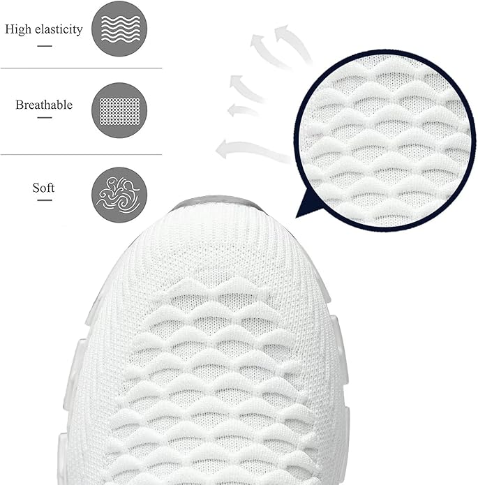 Men's Slip on Walking Running Shoes Blade Tennis Casual Fashion Sneakers Comfort Non Slip Work Sport Athletic Trainer