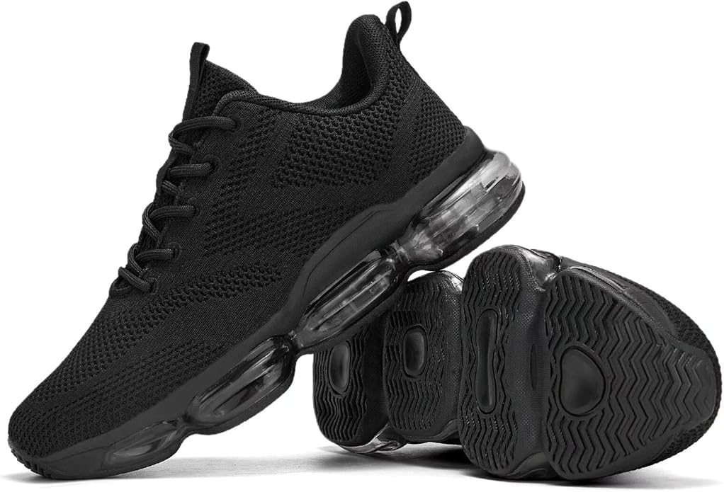Mens Running Shoes Air Low Top Comfort Walking Lace Up Sneakers Breathable Fashion Tennis Sport Gym Fitness Cross Trainers