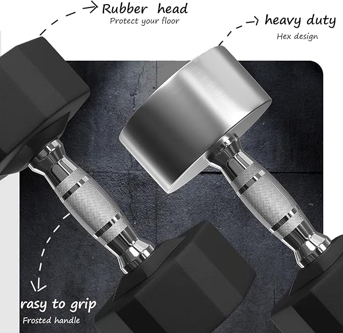 350/450/550 lbs Hex Weight Dumbbells Sets with Rack Rubber Encased Dumbbell Free Weights Set for Home Gym Weight Rack with Dumbbells Set- 450Pounds