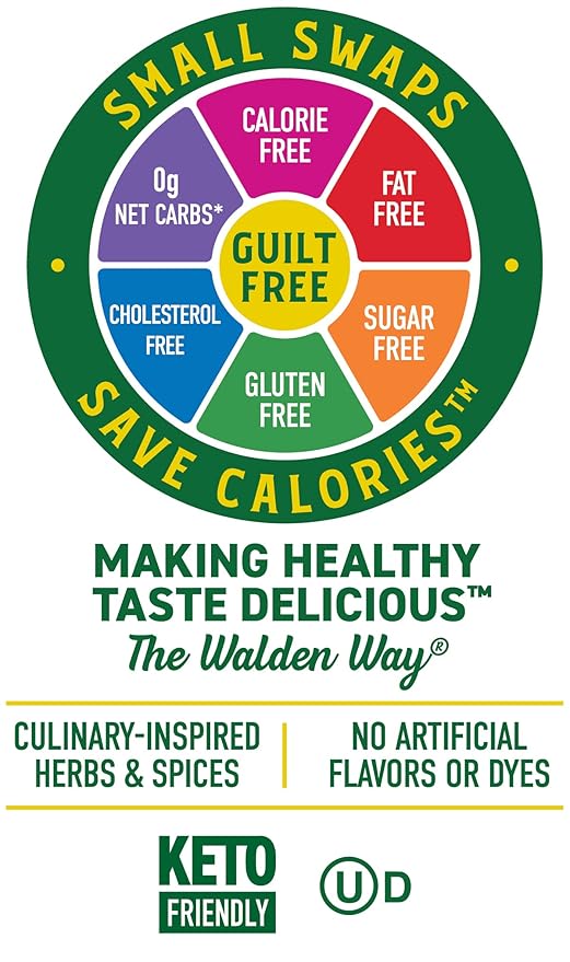 Walden Farms Bleu Cheese Dressing - Calorie-Free, Gluten-Free, Low Carb, Keto-Friendly, Sugar-Free, Rich Bleu Cheese Flavor, (12 oz Bottle x 2)