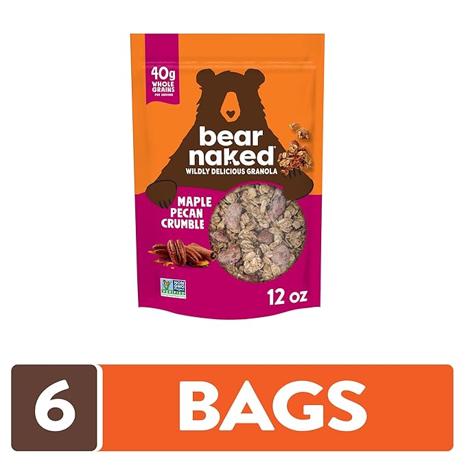 Bear Naked, Granola, Maple Pecan, Non-GMO Project Verified and Kosher Dairy, 4.5lb Case (6 Count)