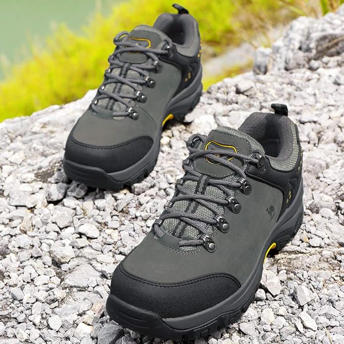 CAMEL CROWN Hiking Shoes Men Trekking Shoe Low Top Outdoor Walking Waterproof Leather Trail Sneakers