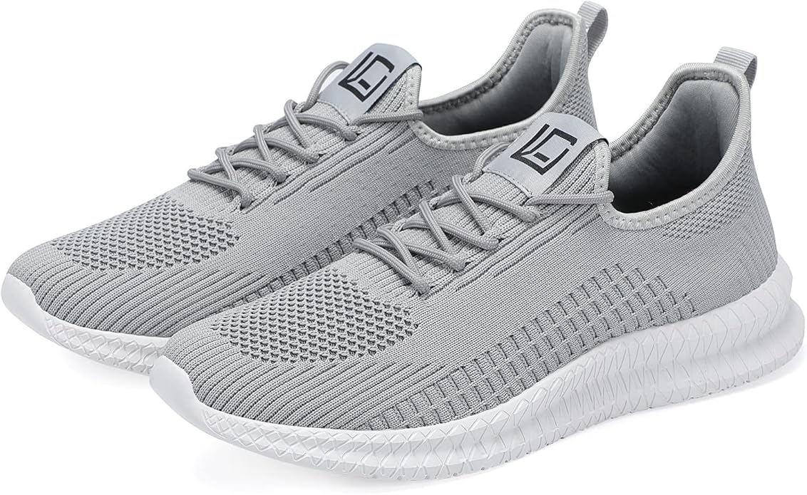 LCGJR Men's Running Shoes Ultra Lightweight Breathable Comfortable Walking Shoes Casual Fashion Sneakers Mesh Workout Shoes