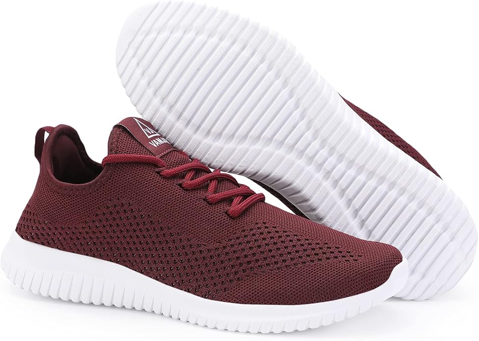 VAMJAM Men's Running Shoes Ultra Lightweight Breathable Walking Shoes Non Slip Athletic Fashion Sneakers Mesh Workout Casual Sports Shoes
