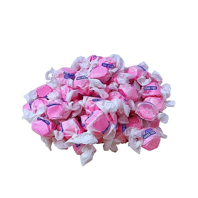 Sugar Free Cinnamon Salt Water Taffy - 1lb (16oz) Bulk Bag Individually Wrapped, Soft & Chewy, Nut Free, Gluten Free, Diabetic & Keto Friendly Gourmet Candy For Taffy Lovers