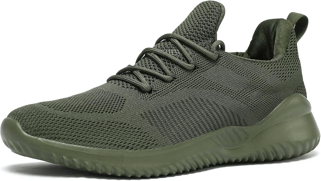 Men's Non Slip Running Shoes Ultra Light Breathable Casual Walking Shoes Fashion Sneakers Mesh Workout Sports Shoes