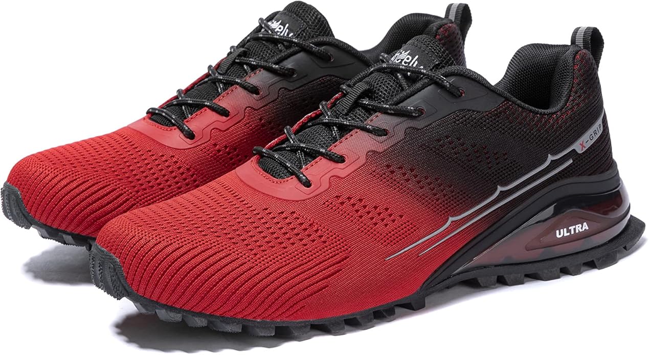 Kricely Men's Trail Running Shoes Fashion Walking Hiking Sneakers for Men Tennis Cross Training Shoe Outdoor Snearker Mens Casual Workout Footwear