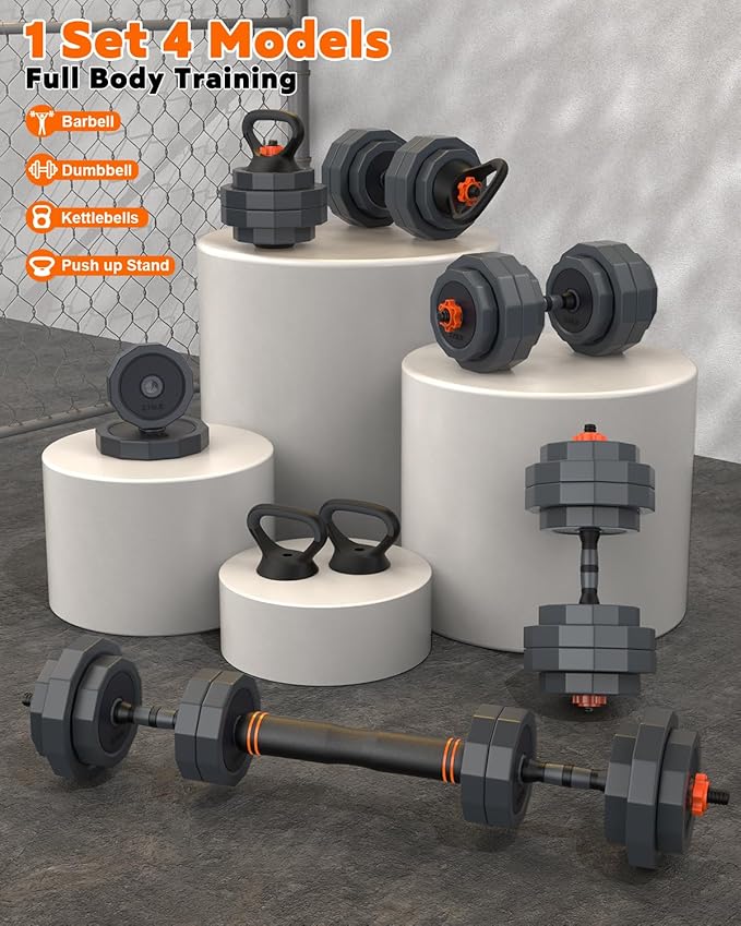 Adjustable Dumbbells Set, 45/65/85 lbs Free Weight Set with Connector, 4 in1 Dumbbells Set for Home Gym Workout