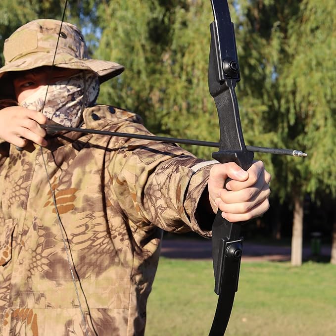 D&Q Archery Bow and Arrow Set for Adults Beginner Teenagers Youth, Takedown Recurve Bow 20lbs 30lbs 40lbs Left and Right Handed Bow, Recurve Bow Set for Outdoor Target Practice