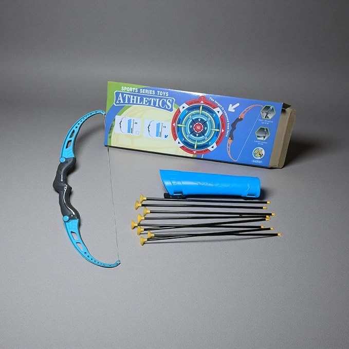 Kids Bow and Arrow Set, Toys Archery with Suction Cup Arrows & Target, Safety Archery Set for Age 3 4 5 6Year Old Boys Girls, Birthday Gifts for Kids (Blue)