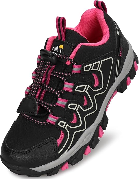 Kids Boys Running Shoes Waterproof Non-Slip Breathable Low-Top Outdoor Hiking Walking Sneakers (Little/Big Kids)