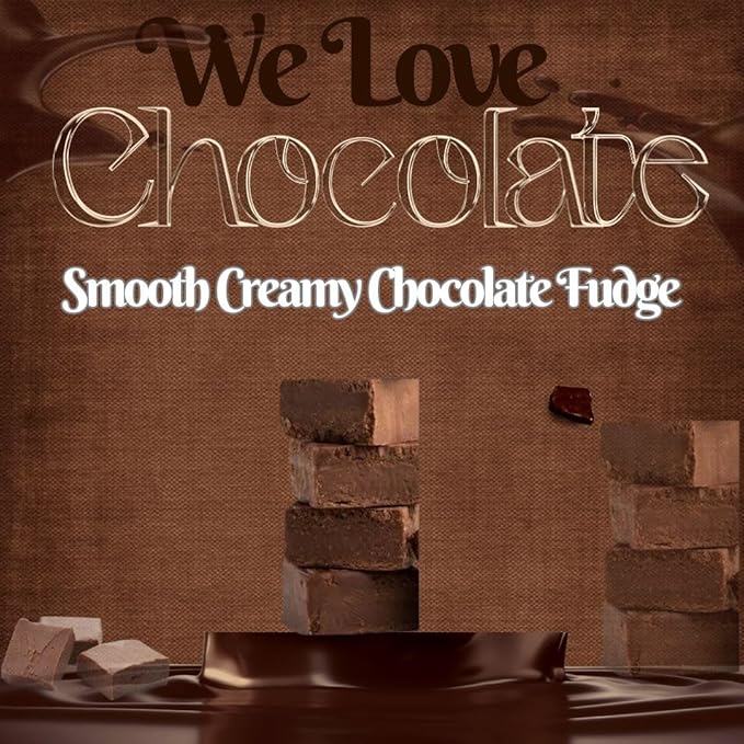 Nuts To You 6.6 Oz. Sugar Free Smooth Creamy Chocolate Fudge | Fresh Gourmet Candy | Decadent and Delicious Handcrafted Fudge
