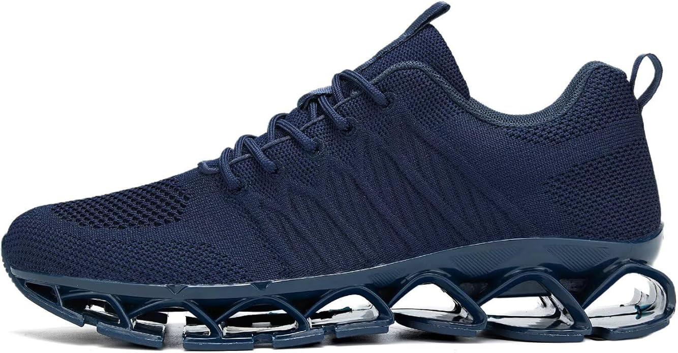 Men's Slip on Walking Running Shoes Blade Tennis Casual Fashion Sneakers Comfort Non Slip Work Sport Athletic Trainer