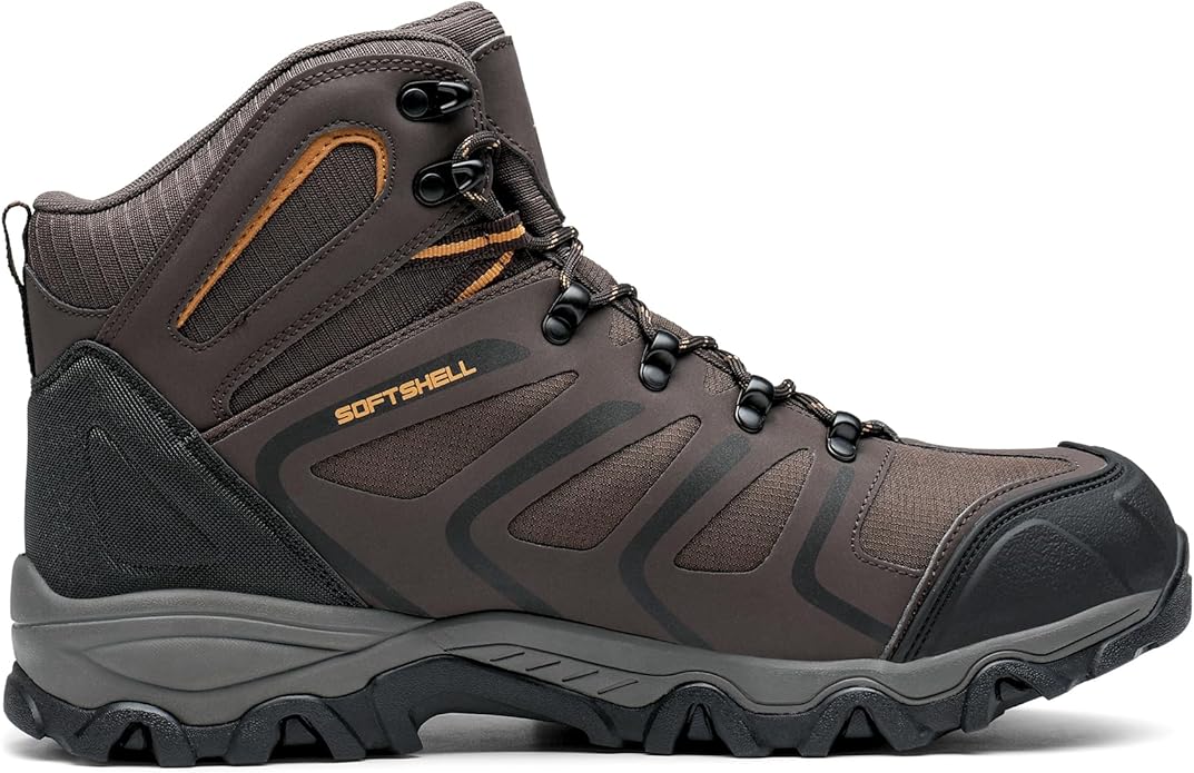 NORTIV 8 Men's Ankle High Waterproof Hiking Boots Outdoor Lightweight Shoes Trekking Trails Armadillo