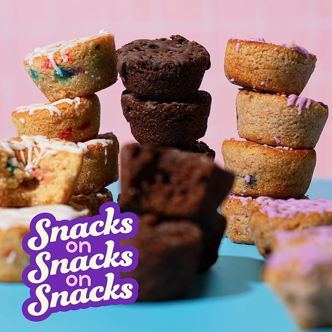 Prime Bites Minis | Protein Mini Muffins from Alpha Prime Supplements | High Protein, Collagen Fortified Low Sugar Treat | Delicious Snack | 12 Packs per Box - Chocolate Fudge