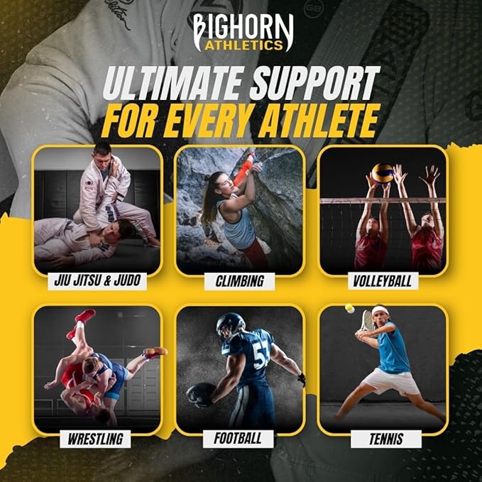 Bighorn Athletics Jiu Jitsu Finger Tape | Residue-Free Athletic Finger Tape for Sports & Injuries: Rock Climbing, Volleyball, Football, Basketball, Hands & Toes | 0.3-Inch x 45-feet, 8-Rolls, Orange