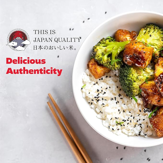 IRIS Instant White Rice (10 Pack), Ultra Premium Japanese Short Grain Sushi Sticky Rice, Microwave for 80 seconds (1.2 Minutes), Gluten Free Vegan, Grown Polished and Packed in Japan