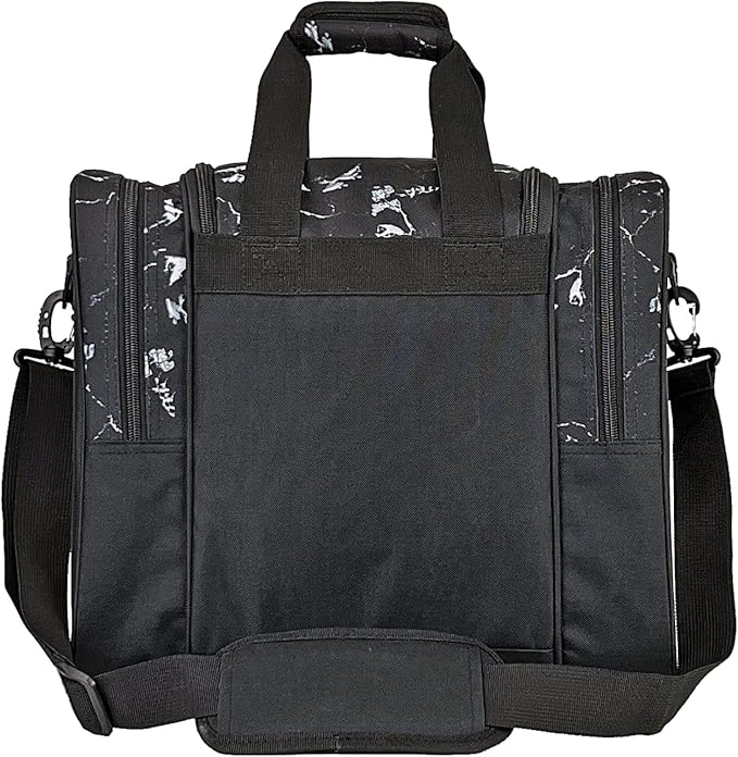 GRANDUP Bowling Ball Bag for Single Ball - Black Bowling accessories Ball Tote Bag Bowling Bag with Padded Ball Holder - Fits Bowling Shoes Up to Mens Size 14