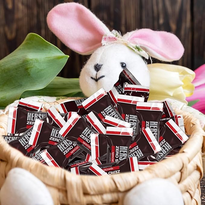 Zero sugar - 2 pounds - Special Dark Chocolate Candy Bulk Pack Individually Wrapped Sugar Free Chocolate Candy Bar Snack Size for Office Cravings.
