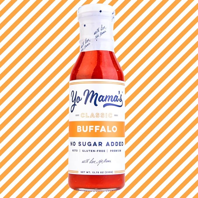 Yo Mama’s Foods Keto Buffalo Dipping, Marinade & Wing Sauce - Pack of (2) - Low-Zero Carb, No Sugar Added, Whole30, Paleo, Gluten and Soy Free, and Low Calorie!