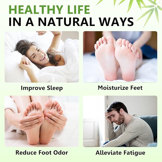 10PCS Foot Pads, Natural Bamboo Vinegar Ginger Powder Foot Sticker