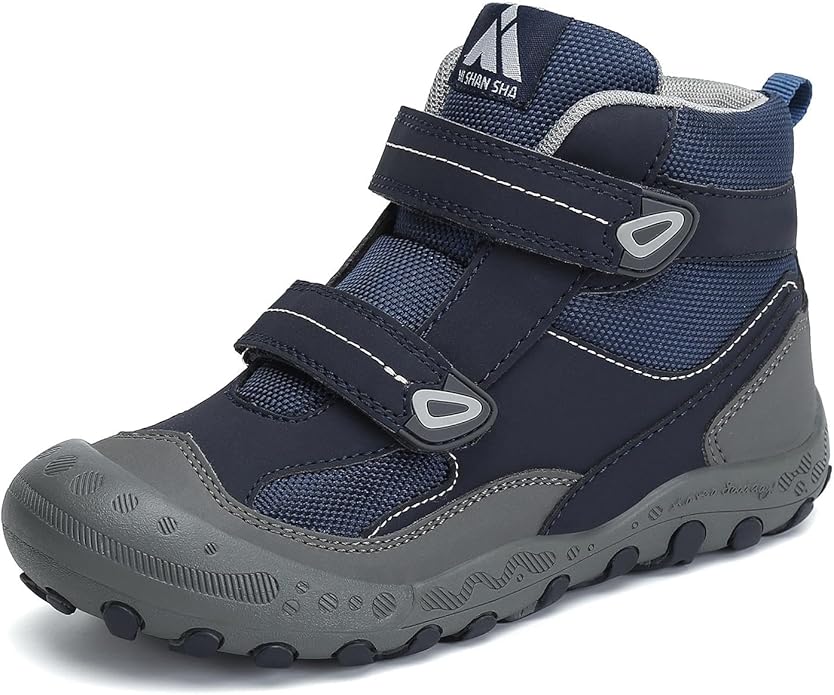 Mishansha Kids Water Resistant Hiking Boots, Boys Girls Anti Collision Anti-Skid Athletic Outdoor Adventure Trekking Shoes