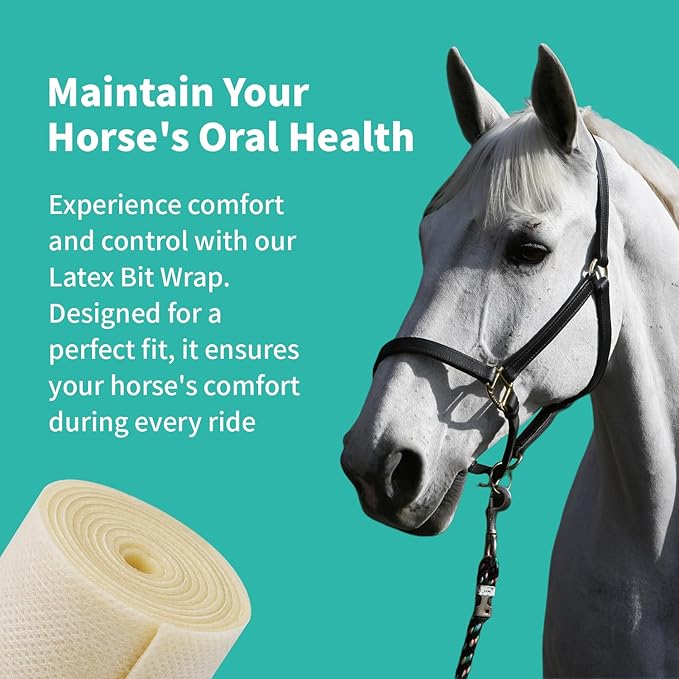 Latex Horse Bit Wrap 100% Pure Natural Latex Ultimate Horse Bit Protector Self-Adhering Horse Bit Wrap for Equines Equestrian Elastic Horse Bit Care Equine Supplies Bit Shielding Bit Bandage Tape