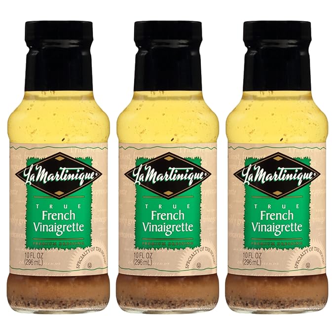 La Martinique True French Vinaigrette Dressing 10 Ounce Bottle (Pack of 3)