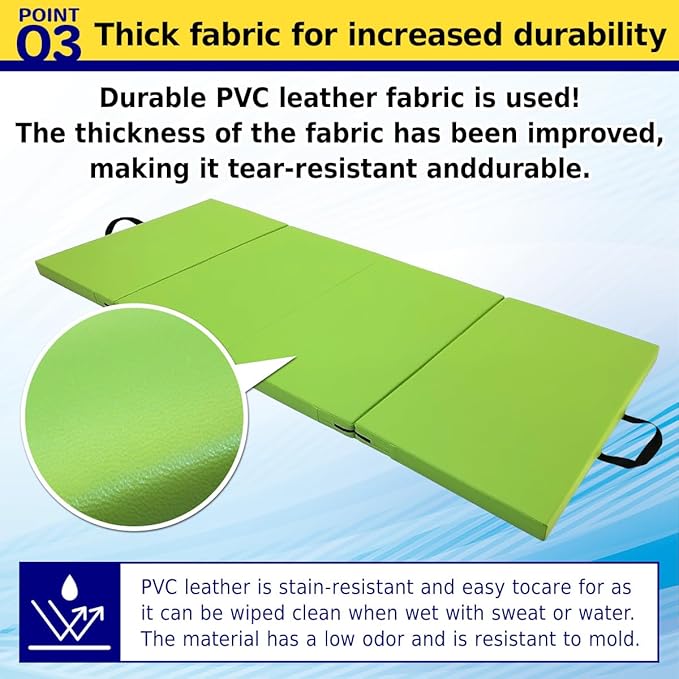 KaRaDaStyle Gymnastics Mat Folding Stretch Mats 71"x31"x2" Exercise Muscle Training Children Play Horizontal Bar Mat Yoga Sports Soundproof Home Use