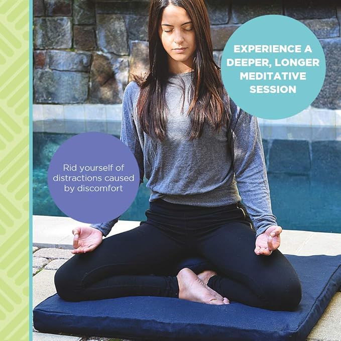 BEAN PRODUCTS MEDITATION CUSHION - Zabuton Meditation Pillows for Sitting on Floor, Yoga Cushion, Cotton Yoga Pillow, Zen Kneeling Prayer Pad- MADE IN USA - Standard 24x24x2, ORCHID
