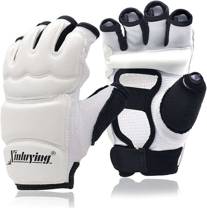 Xinluying Punch Bag Taekwondo Karate Gloves for Sparring Martial Arts Boxing Training Fingerless Women Kids