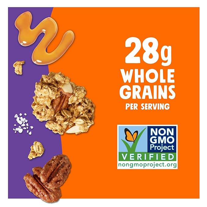 Bear Naked Granola Cereal, Whole Grain Granola, On-the-Go Snacks, Salted Caramel Crunch, 11oz Bag (1 Bag)