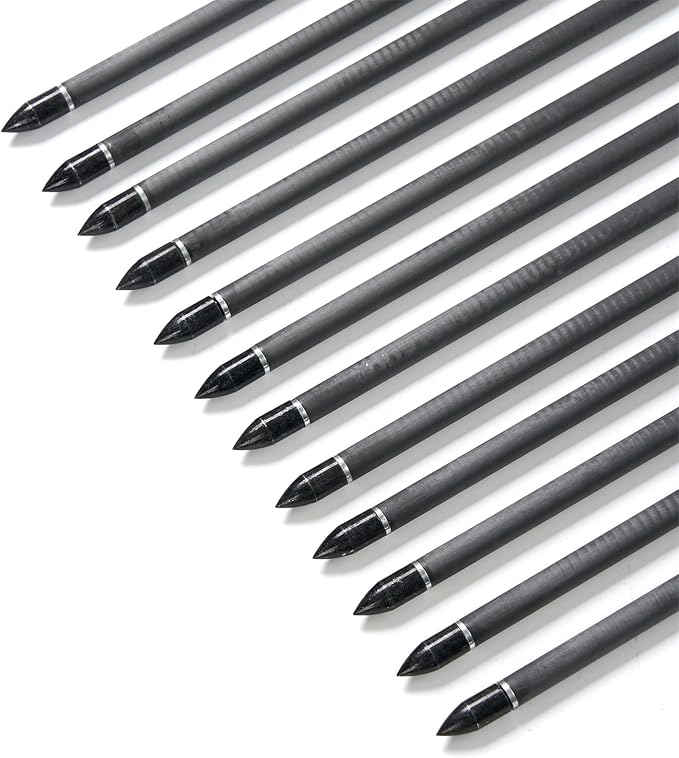 Crossbow Bolts 15 Inch Archery Carbon Crossbow Arrows with Moon Nocks Hunting Archery Arrows（12pcs