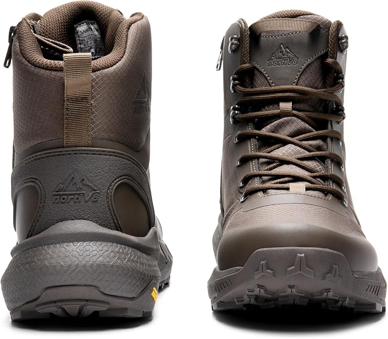 NORTIV 8 Men's Military Tactical Boot Lightweight Comfortable Boots for Work All Day Side Zipper Motorcycle Combat Hiking Boots Metrostrike(8-9 Inches)