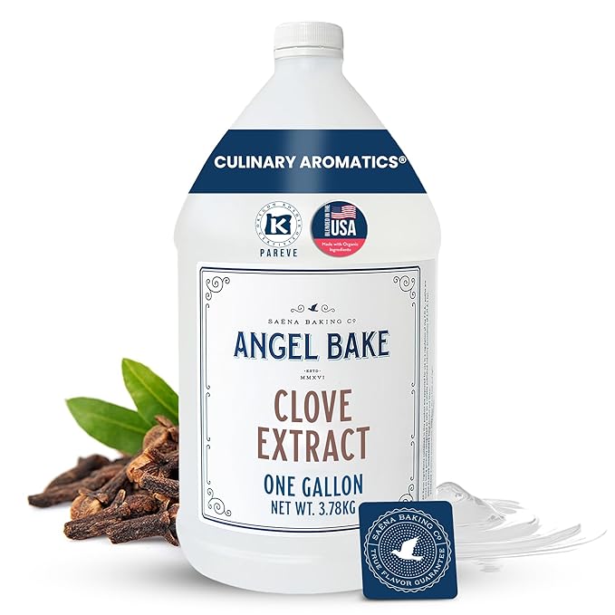 Pure Clove Extract, 1 Gallon - Natural Essence for Beverage Formulations, Bulk Manufacturing, Professional Food Developers - Kosher Certified, Vegan, Gluten-Free, Keto Friendly