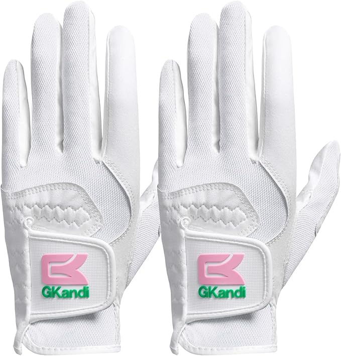 Golf Gloves Women Left Right Handed Golfer Rain Grip Hot Wet All Weather Value 2 Pack, Left Hand Right Pink Womens Golf Glove Breathable Flexible Mesh for Ladies